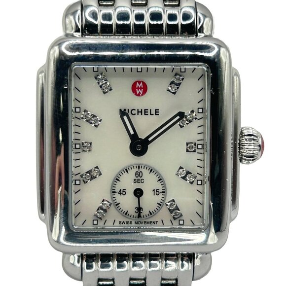 Michele Deco Mid Mother of Pearl Diamond Dial Women\'s Watch MW06V00A0046 main image 6